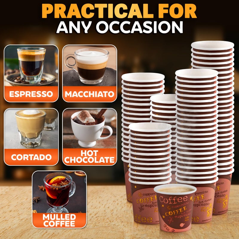 Reluen 200-Pack 3 oz Disposable Espresso Cups â€“ Small Espresso Paper Cups for Hot Drinks | Compact & Durable Great for Coffee, Tea, Holiday and Beverage Shots, for Home, Office, Events and On-the-Go Use - Image 4